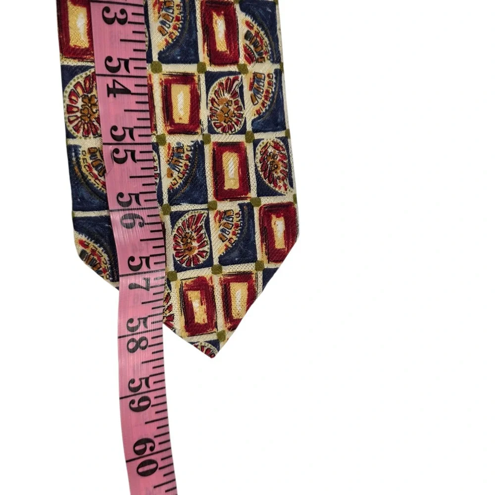 Ermenegildo Zegna Mens‎ Necktie Multicolor Silk Floral Preppy Bohemian Classic